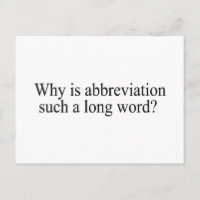 Warum ist Abkürzung so ein langes Wort?