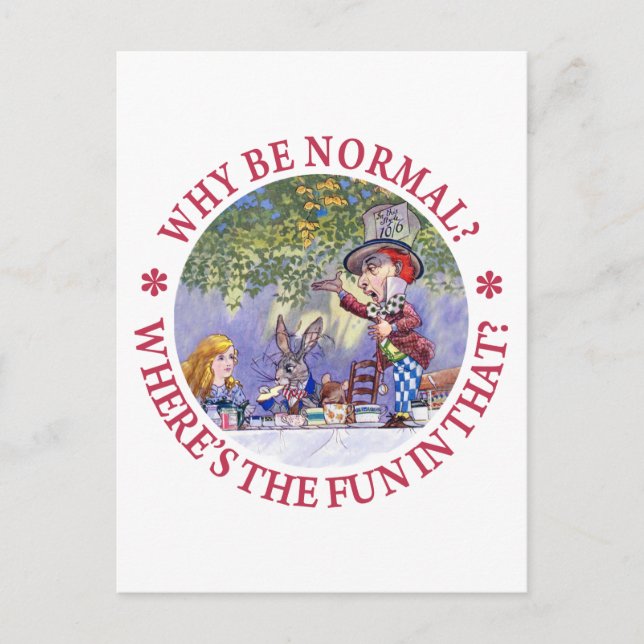 WARUM IST NORMAL? POSTKARTE (Vorderseite)