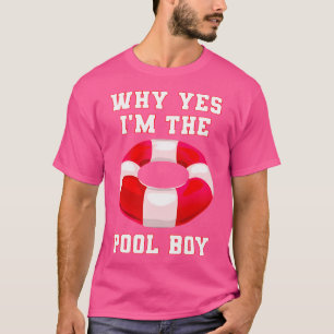 Warum ja bin ich der Pool Junge lustige schwimmen T-Shirt
