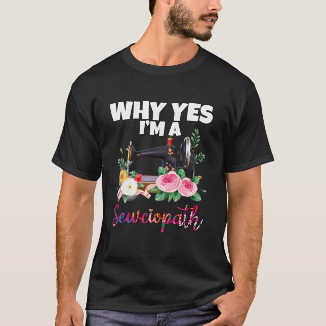 Warum ja ich eine Nähmaschine für Seereise bin T-Shirt (Vorderseite)