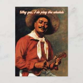 Warum Ja, ich spiele die Ukulele-Karte Postkarte