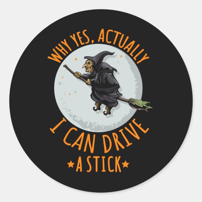 Warum ja, kann ich tatsächlich eine Stick Funny Wi Runder Aufkleber (Vorderseite)