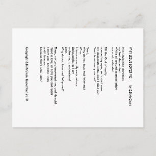 WARUM JESUS LIEBEN ME - Postkarte