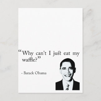 Warum kann ich nicht einfach meine Waffel essen? G Postkarte