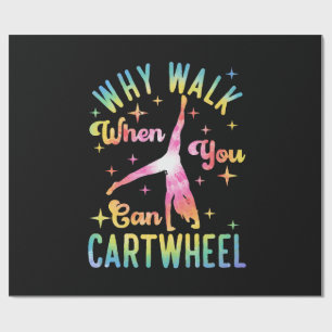 Warum laufen, wenn man Auto fahren kann Geschenkpapier