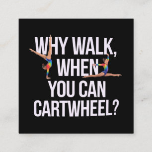 Warum laufen, wenn man Autofahren kann? Perfekt fü Quadratische Visitenkarte