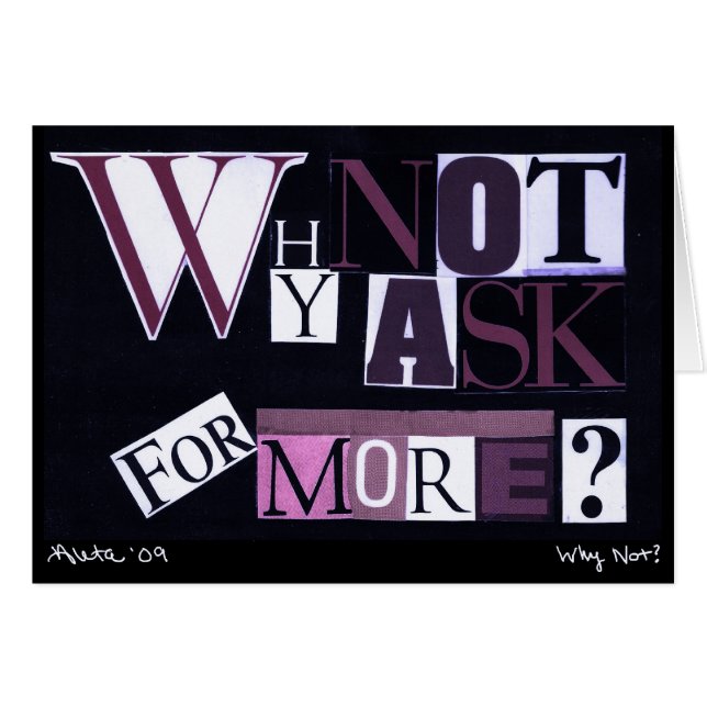 Warum man nicht für mehr fragt? (Vorderseite (Horizontal))