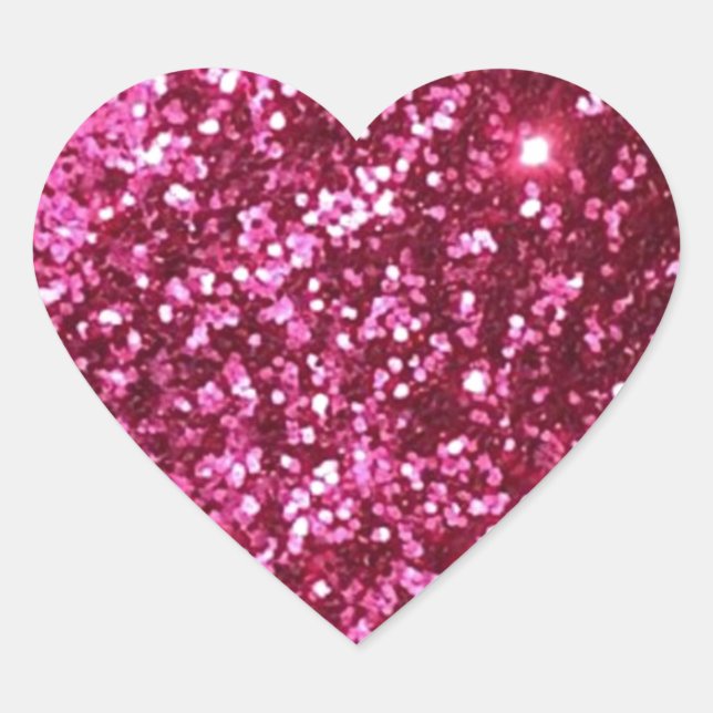 WARUM NEON PINK SPARKLE GLITZER HINTERGRUNDLAGE PA Herz-Aufkleber (Vorderseite)