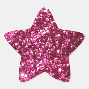 WARUM NEON PINK SPARKLE GLITZER HINTERGRUNDLAGE PA Stern-Aufkleber