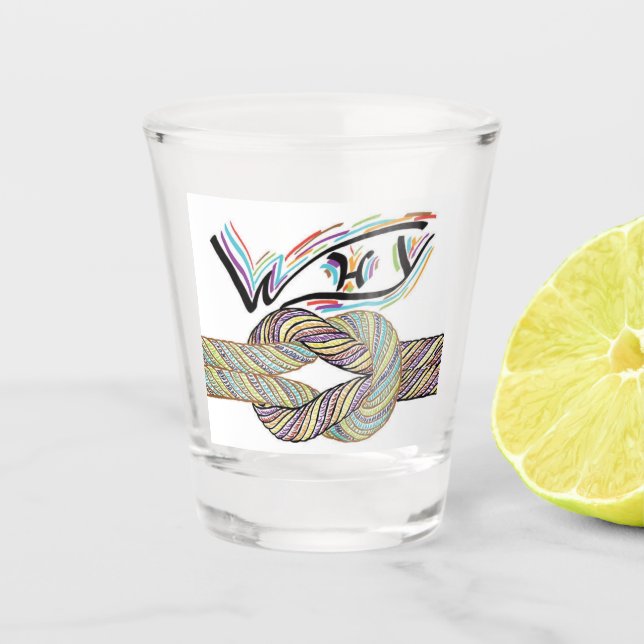 "Warum nicht" ist grenzenloses Schießglas Schnapsglas (Vorderseite)