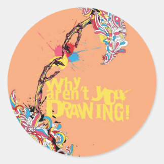 Warum nicht Sie zeichnend sind! Skeleton Aufkleber