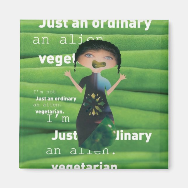 Warum nicht vegetarisch magnet (Vorne)