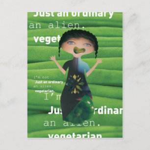 Warum nicht vegetarisch postkarte