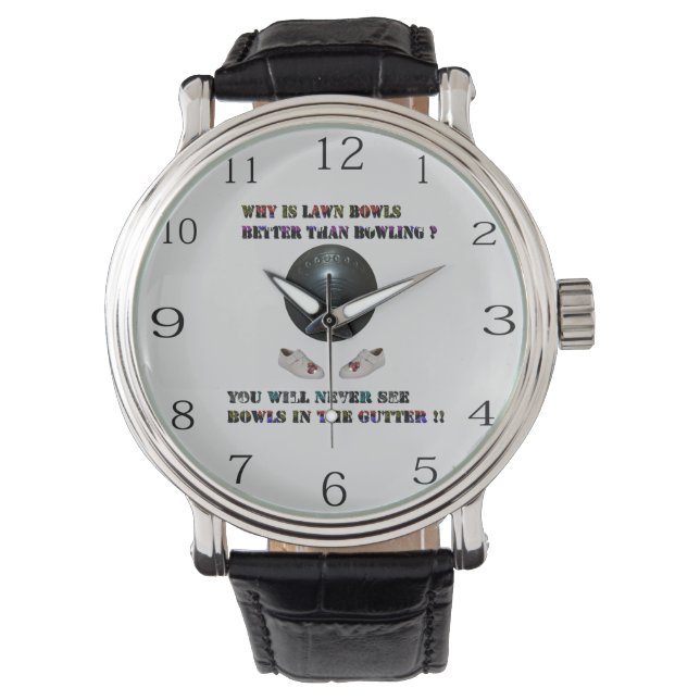 Warum sind die Rasenbögen besser als der Bowling? Armbanduhr (Vorderseite)