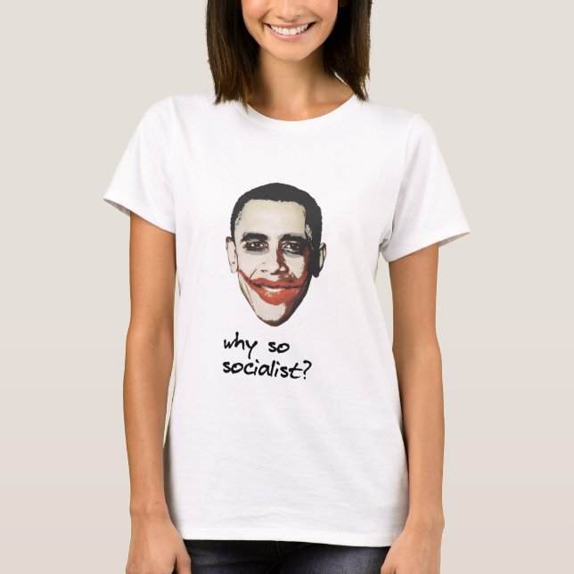 Warum so sozialistisches Autoaufkleberschwarzes T-Shirt (Vorderseite)