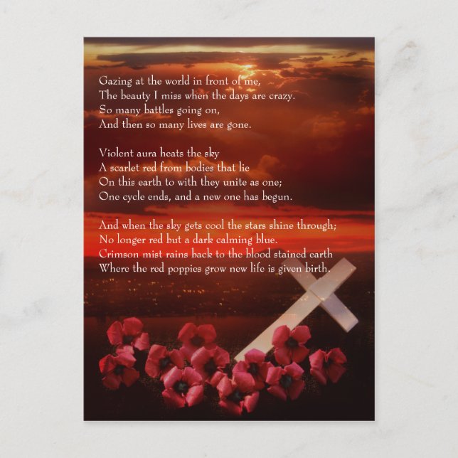 Warum Sonnenuntergänge rot sind Postkarte (Vorderseite)