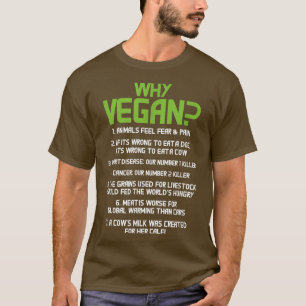 Warum Vegan Vegetarisches Veganismus Pflanzenbasie T-Shirt