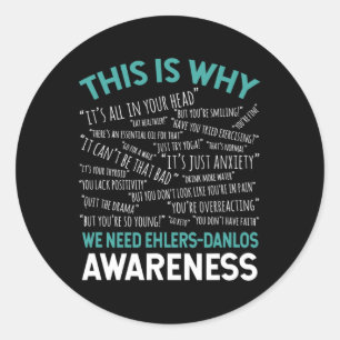 Warum wir das Bewusstsein für das Ehlers-Danlos-Sy Runder Aufkleber