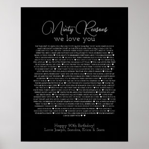 Warum wir Liebe Sie Poster Black 90