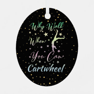 Warum zu Fuß gehen, wenn man Gymnastik kartragen k Ornament Aus Metall