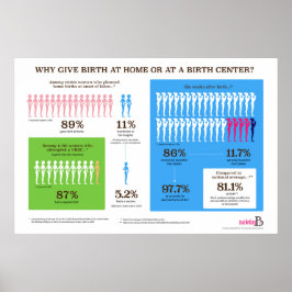 Warum Zuhause Birth? Infographic 36" x 24" Poster