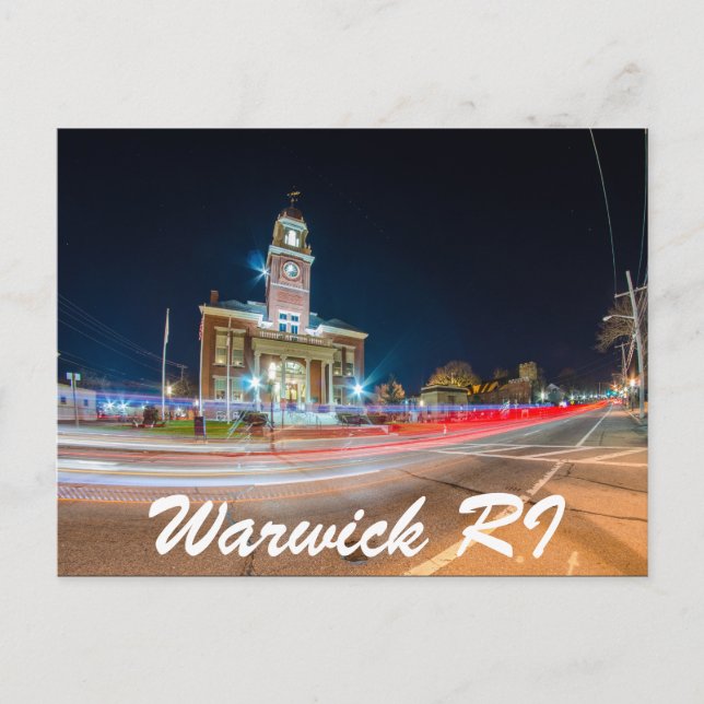 Warwick City Hall ri Postkarte (Vorderseite)