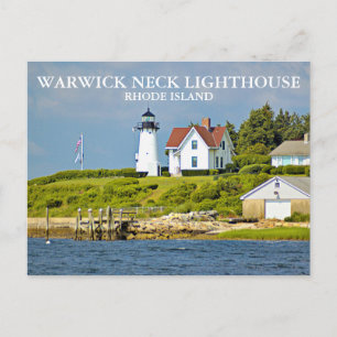 Warwick Neck Lighthouse, Rhode Island Postcard Postkarte