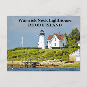 Warwick Neck Lighthouse, Rhode Island Postcard Postkarte