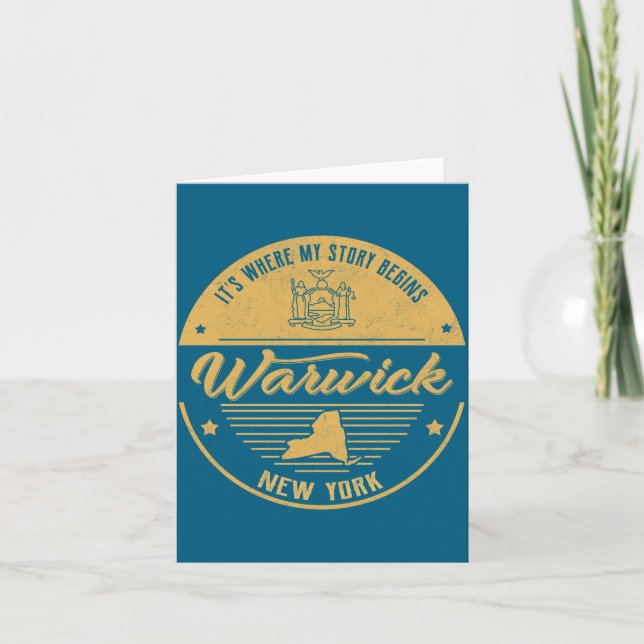 Warwick New York Its Where My Story Begins  Karte (Vorderseite)