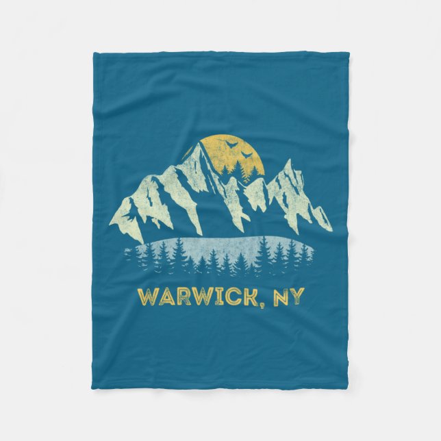 Warwick New York Mountain Sunset Sunrise Ny  Fleecedecke (Vorderseite)