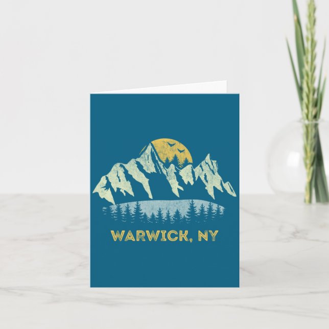 Warwick New York Mountain Sunset Sunrise Ny  Karte (Vorderseite)
