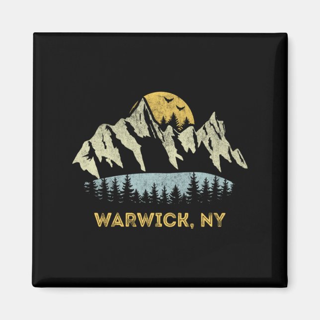 Warwick New York Mountain Sunset Sunrise Ny  Magnet (Vorne)