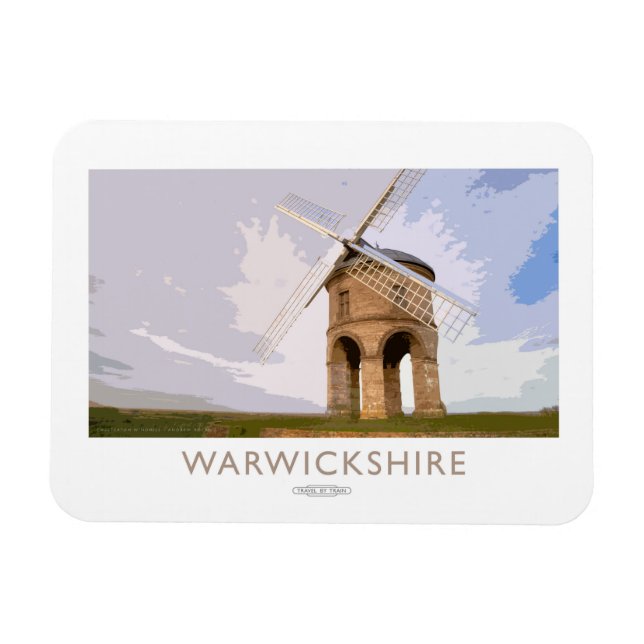 Warwickshire Railposter Magnet (Horizontal)