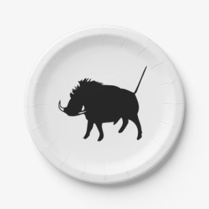 Warzen-Schwein  Pappteller