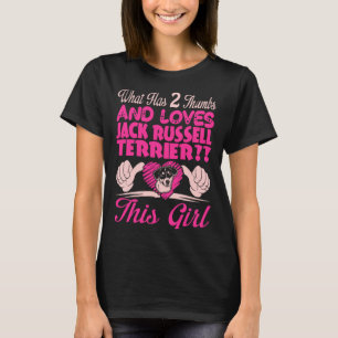 Was 2 Daumen Hat Und Jack Russell Terrier Liebt T-Shirt