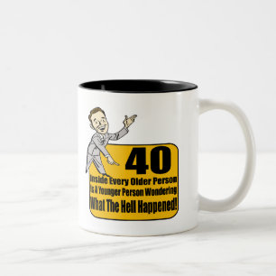 Was 40. Geburtstags-Geschenke geschah Zweifarbige Tasse