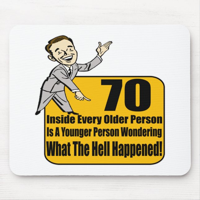 Was 70. Geburtstags-Geschenke geschah Mousepad (Vorne)