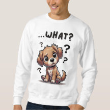 "...was?" Adorable verwirrte Cartoon-Welpe