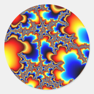 Was als Nächstes kommt - Fraktal Runder Aufkleber