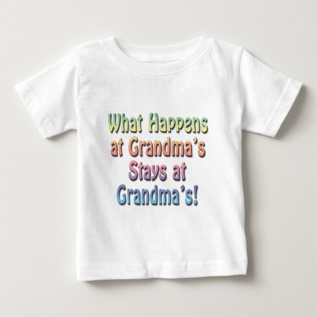 Was an der Großmutter geschieht, bleibe an der Baby T-shirt (Vorderseite)