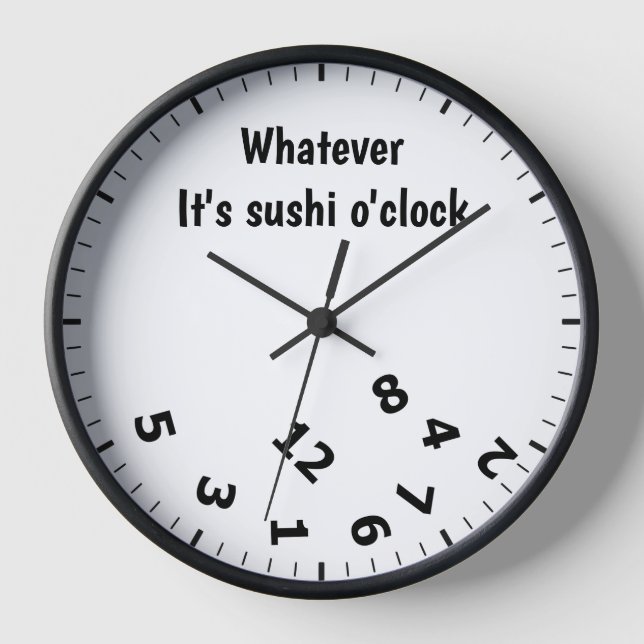Was auch immer das Sushi O'clock japanisches Resta Uhr (Vorderseite)