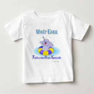 Was auch immer deinen glücklichen Elefanten schweb Baby T-shirt