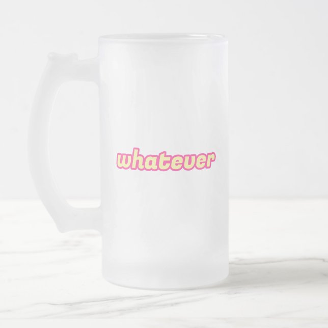 Was auch immer die Kunst ist Mattglas Bierglas (Links)