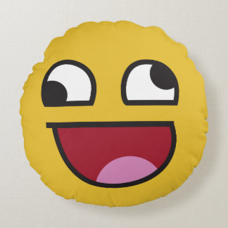 was auch immer. emoji rundes kissen