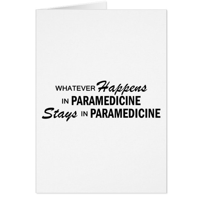Was auch immer geschieht - Paramedicine (Vorne)