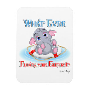 Was auch immer Ihr Baby Elephant schwimmt Magnet
