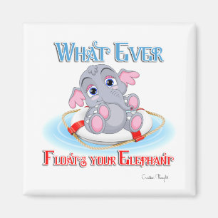 Was auch immer Ihr Baby Elephant schwimmt Magnet