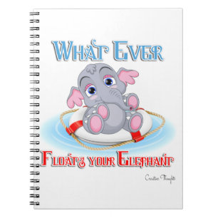 Was auch immer Ihr Baby Elephant schwimmt Notizblock