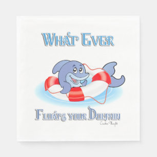Was auch immer Ihr Dolphin schwimmt Serviette