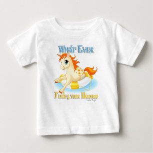 Was auch immer Ihr Einhorn schwimmt Baby T-shirt